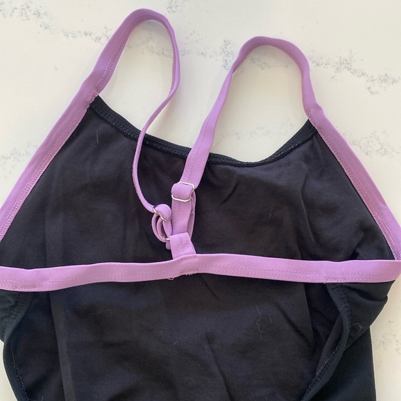 TYR swimsuit with adjustable straps. Black with purple straps size 10/24 - Picture 3 of 5